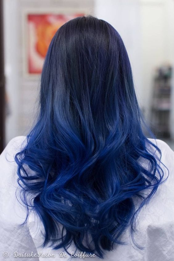 blue ombre - زیبا ترین رنگ موها برای دختران