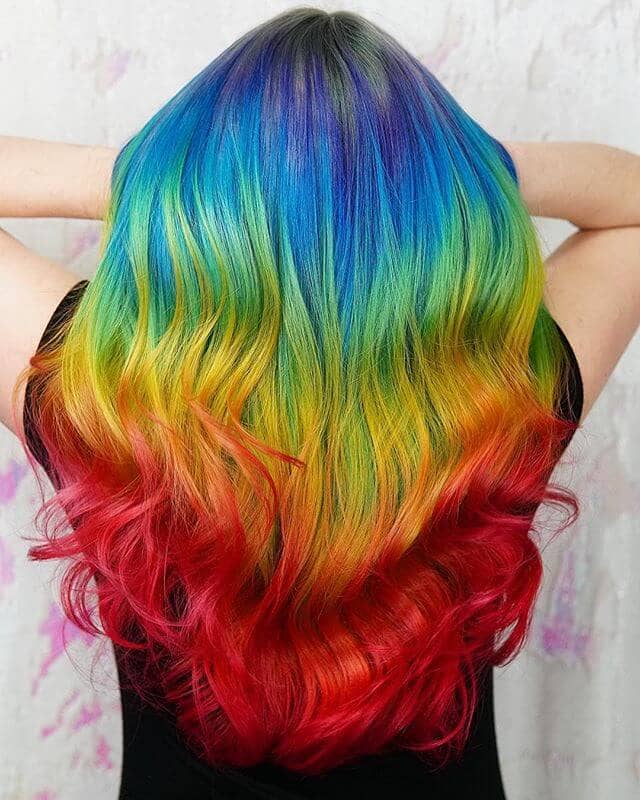 rainbow hair - زیبا ترین رنگ موها برای دختران