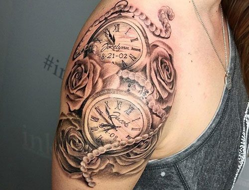 Clock Tattoos For Women e1614184314588 - مجموعه ای از زیباترین تتوها