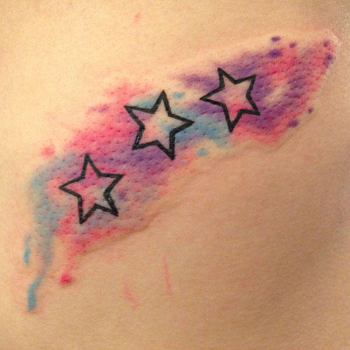 Cool Watercolor Star Tattoo Ideas For Women - مجموعه ای از زیباترین تتوها