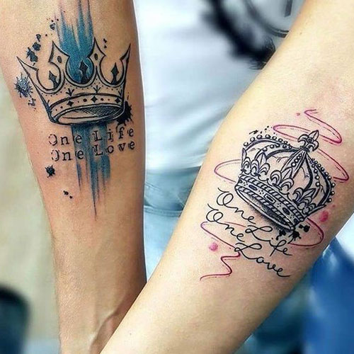 Cute King and Queen Tattoos - مجموعه ای از زیباترین تتوها