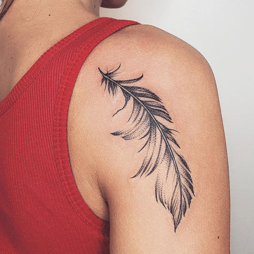 Feather Tattoo Ideas For Girls - مجموعه ای از زیباترین تتوها