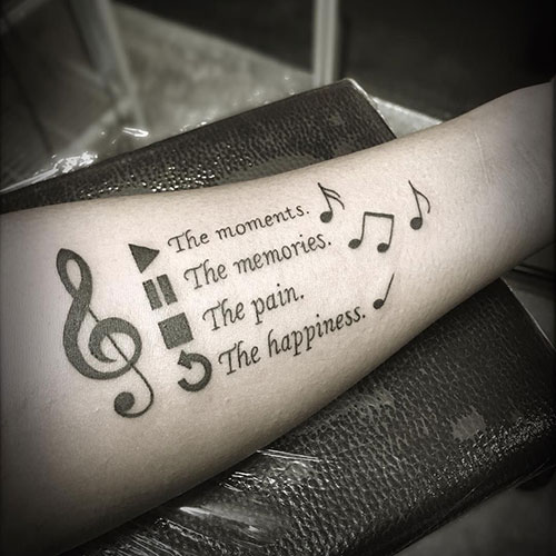 Music Tattoos For Women - مجموعه ای از زیباترین تتوها