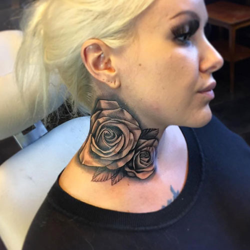 Neck Tattoos For Women - مجموعه ای از زیباترین تتوها