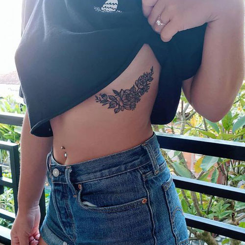 Sexy Flower Rib Tattoos For Women - مجموعه ای از زیباترین تتوها