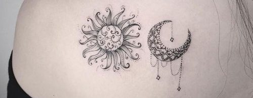 Sun and Moon Tattoo Ideas For Girls e1614183697965 - مجموعه ای از زیباترین تتوها