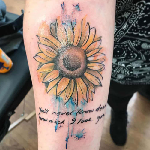 Sunflower Tattoo Ideas For Girls - مجموعه ای از زیباترین تتوها